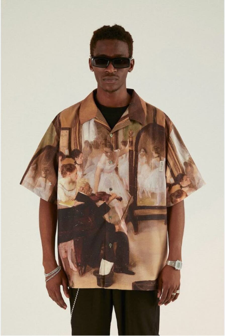 Empty Reference Dancers Paradise Short Sleeve Button Down size XS
